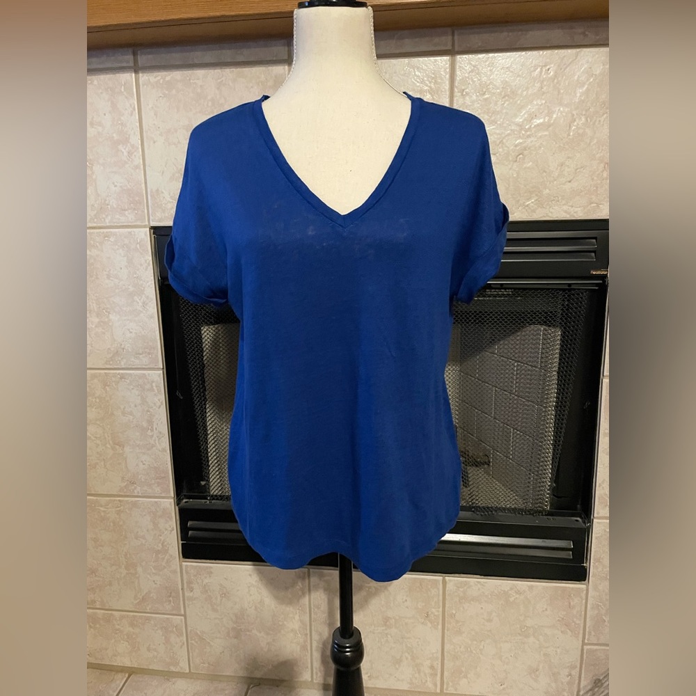 NWT Joe’s Jeans blue linen T-shirt, size S